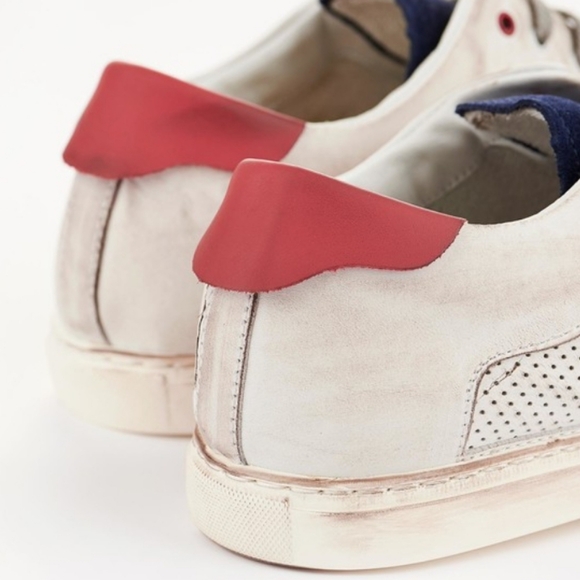 NWOT Men's Wally Walker Leather Canvas Sneakers - Picture 3 of 9